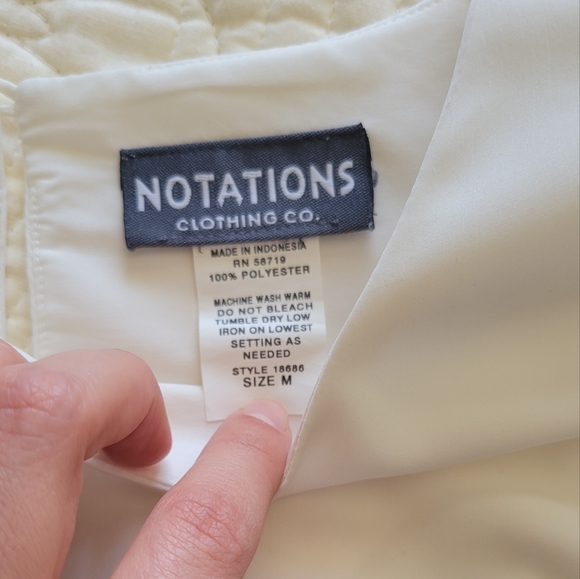 vintage notations white tank 90s y2k M - Picture 2 of 6